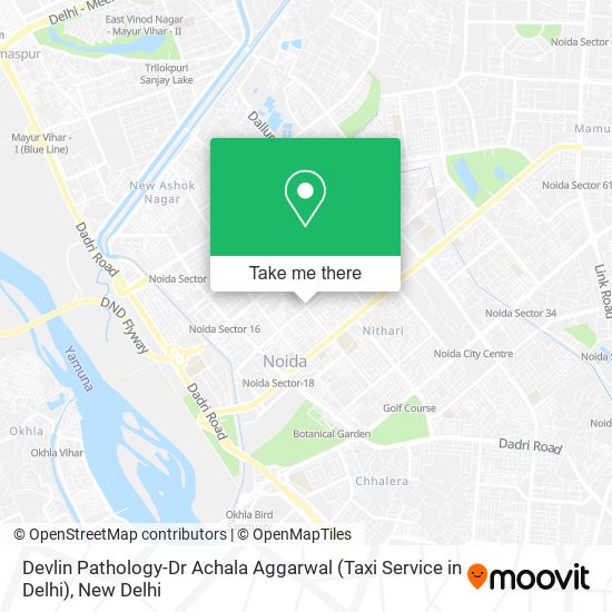 Devlin Pathology-Dr Achala Aggarwal (Taxi Service in Delhi) map