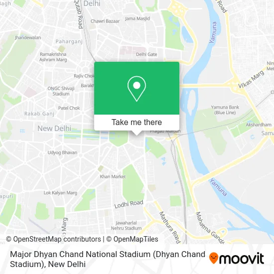 Major Dhyan Chand National Stadium (Dhyan Chand Stadium) map