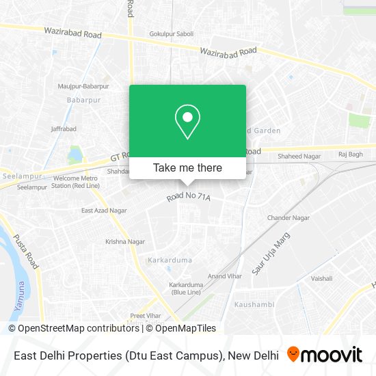 East Delhi Properties (Dtu East Campus) map