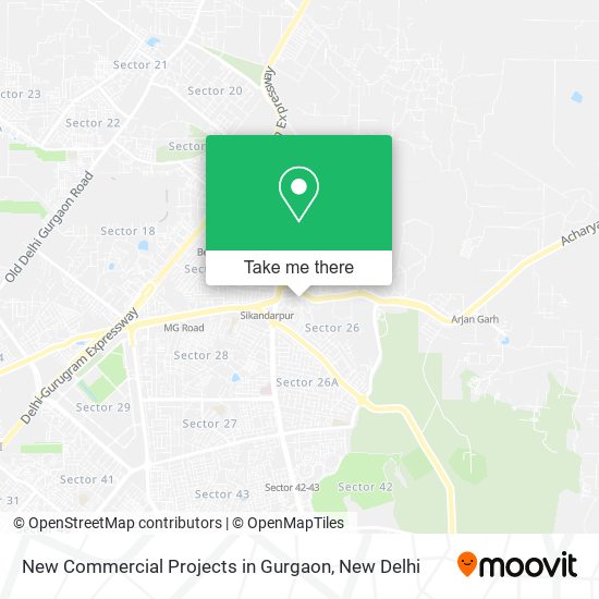 New Commercial Projects in Gurgaon map
