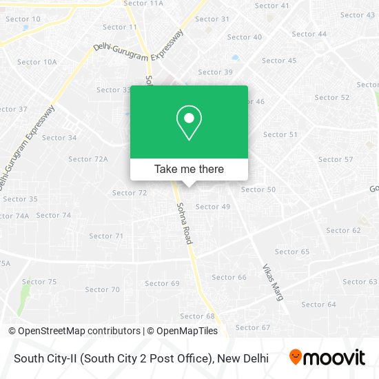 South City-II (South City 2 Post Office) map