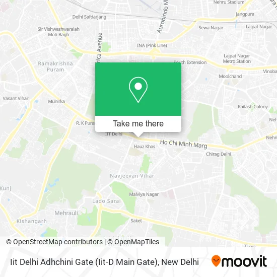 Iit Delhi Adhchini Gate (Iit-D Main Gate) map