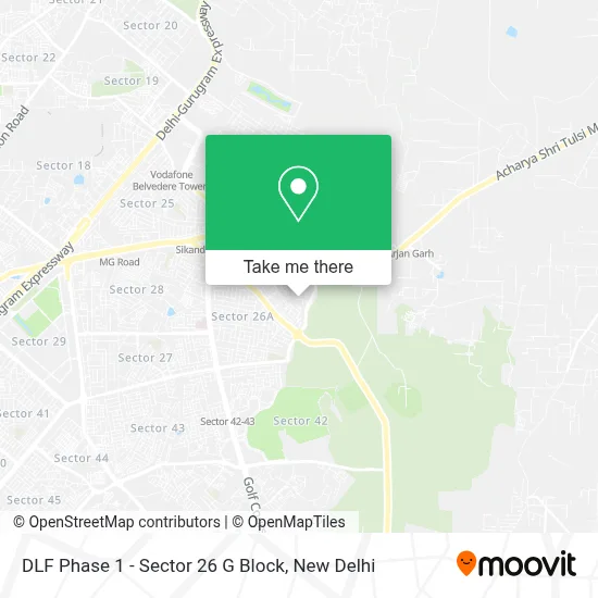 DLF Phase 1-Sector 26-G Block map