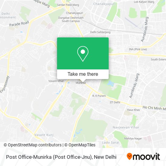 Post Office-Munirka (Post Office-Jnu) map