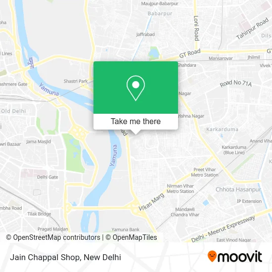 Jain Chappal Shop map