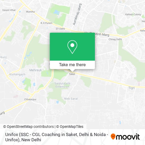 Unifox (SSC - CGL Coaching in Saket, Delhi & Noida - Unifox) map