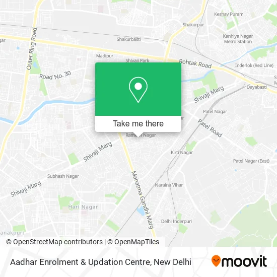 Aadhar Enrolment & Updation Centre map