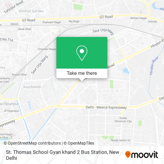 St. Thomas School Gyan khand 2 Bus Station map
