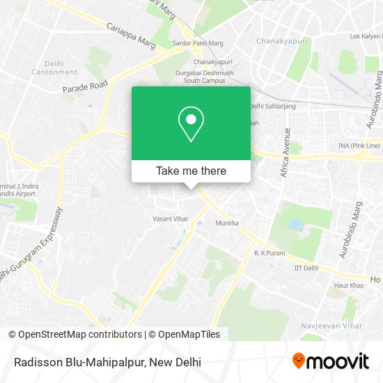 Radisson Blu-Mahipalpur map
