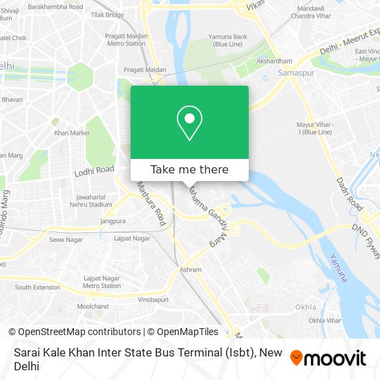 Sarai Kale Khan Inter State Bus Terminal (Isbt) map