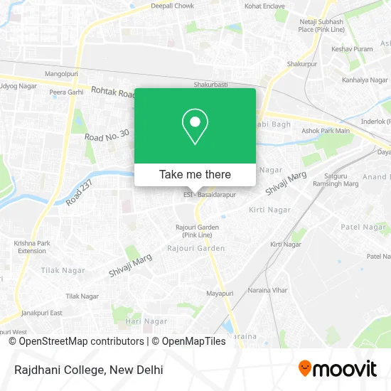 Rajdhani College map