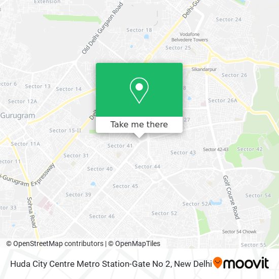 Huda City Centre Metro Station-Gate No 2 map