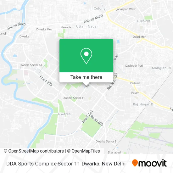 Dda Sports Complex-Sector 11 Dwarka map