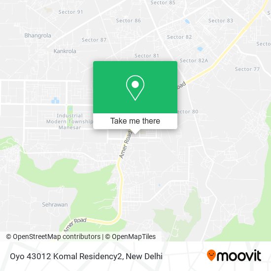 Oyo 43012 Komal Residency2 map