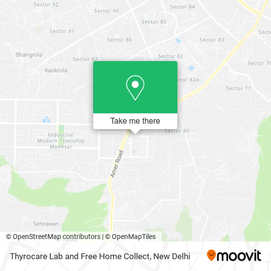 Thyrocare Lab and Free Home Collect map