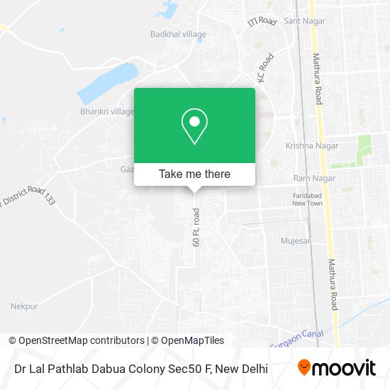 Dr Lal Pathlab Dabua Colony Sec50 F map