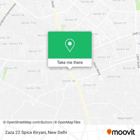 Zaza 22 Spice Biryani map