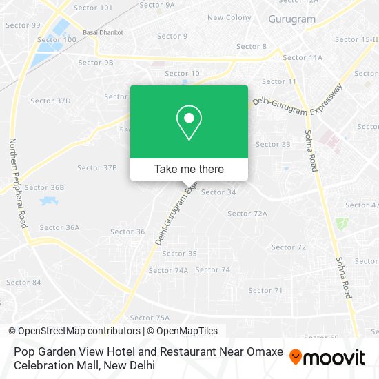 Pop Garden View Hotel and Restaurant Near Omaxe Celebration Mall map