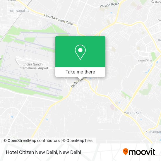 Hotel Citizen New Delhi map