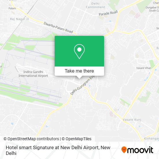 Hotel smart Signature at New Delhi Airport map