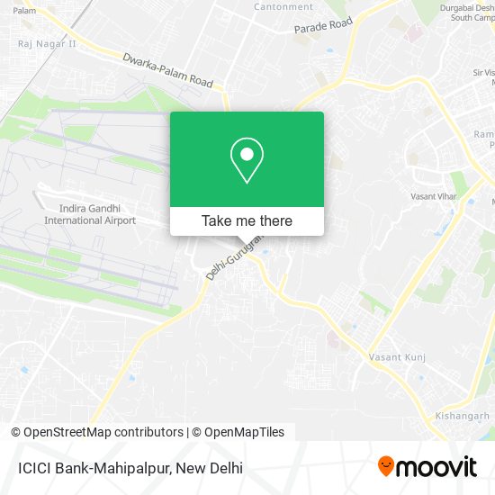 ICICI Bank-Mahipalpur map