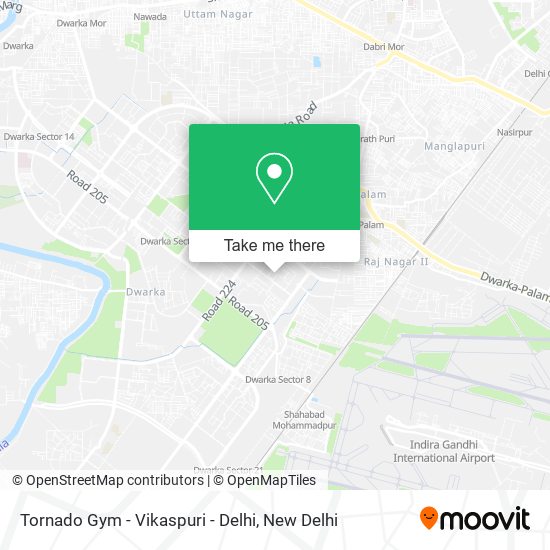 Tornado Gym - Vikaspuri - Delhi map