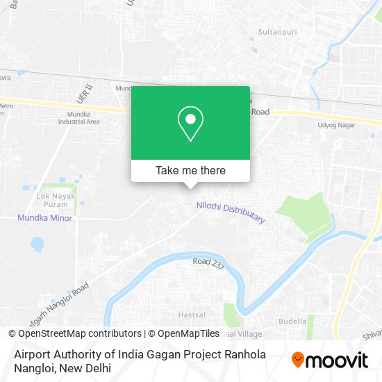 Airport Authority of India Gagan Project Ranhola Nangloi map