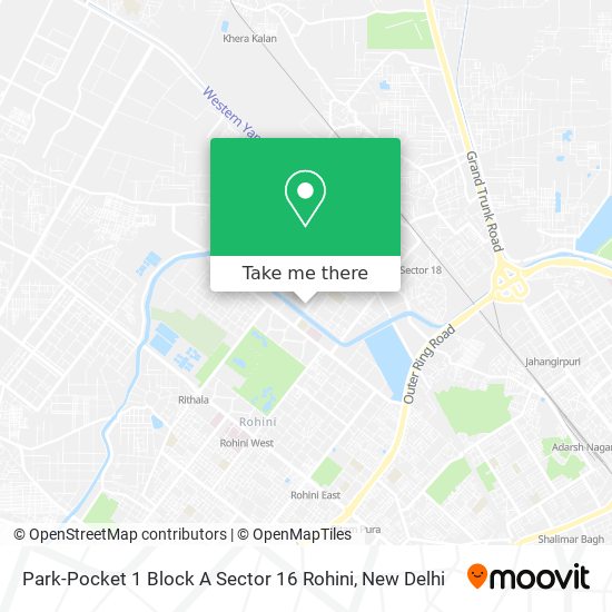 Park-Pocket 1 Block A Sector 16 Rohini map