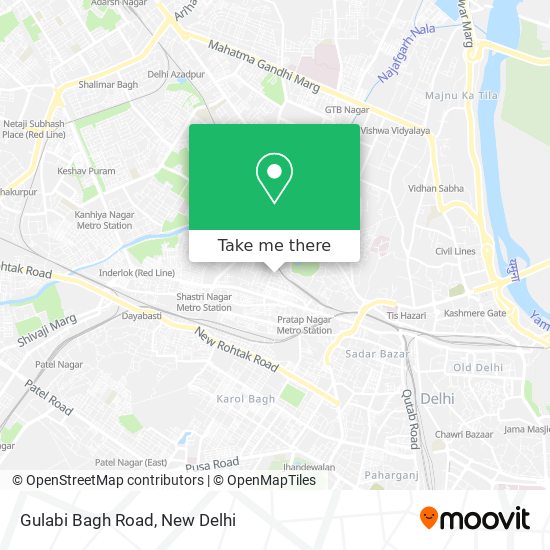 Gulabi Bagh Road map