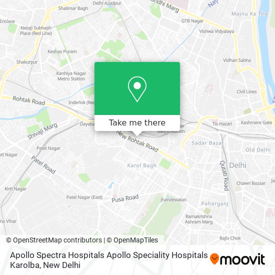 Apollo Spectra Hospitals Apollo Speciality Hospitals Karolba map