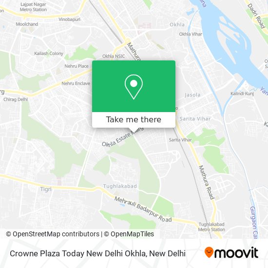 Crowne Plaza Today New Delhi Okhla map