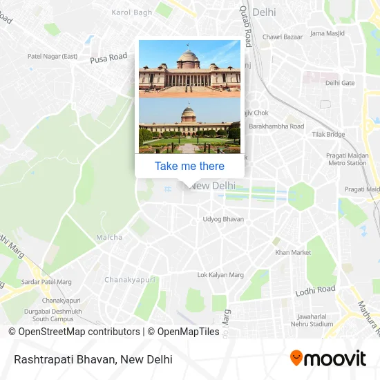 Rashtrapati Bhavan map