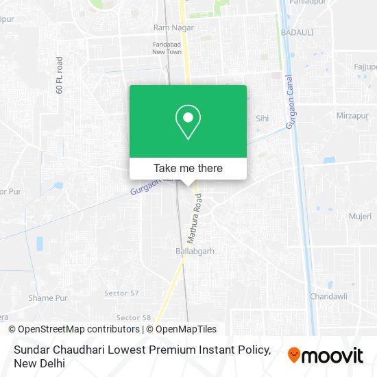 Sundar Chaudhari Lowest Premium Instant Policy map