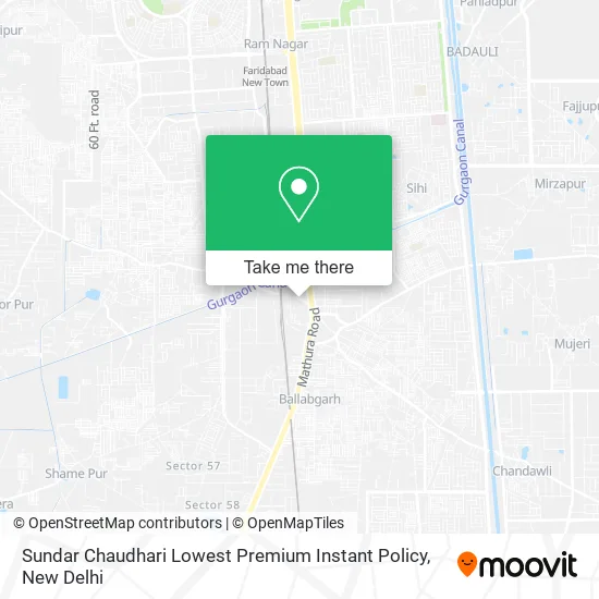 Sundar Chaudhari Lowest Premium Instant Policy map
