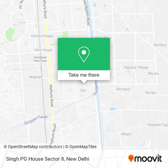 Singh PG House Sector 8 map