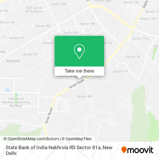 State Bank of India-Nakhrola RD Sector 81a map