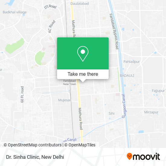 Dr. Sinha Clinic map