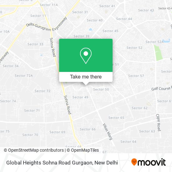 Global Heights Sohna Road Gurgaon map