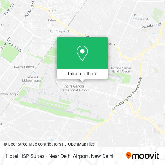 Hotel HSP Suites - Near Delhi Airport map