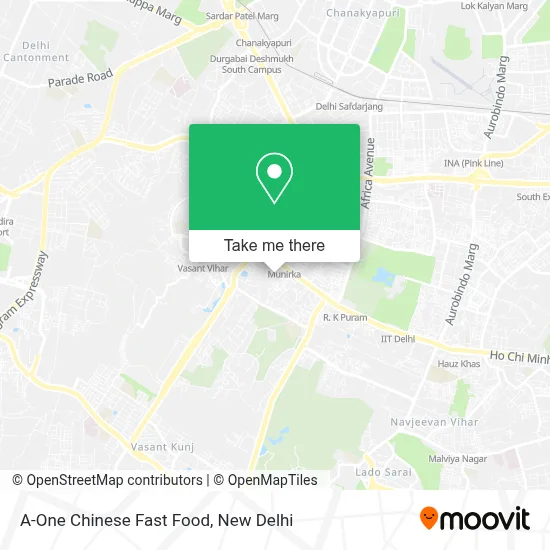 A-One Chinese Fast Food map