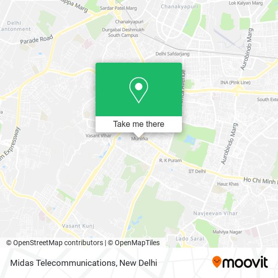 Midas Telecommunications map