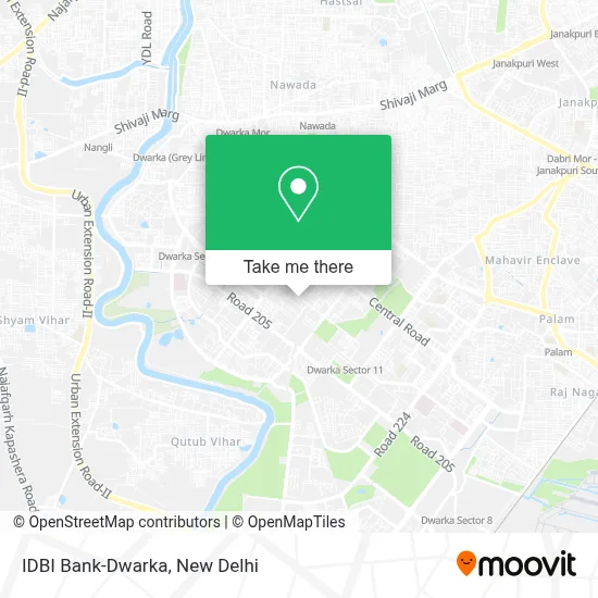 Idbi Bank-Dwarka map