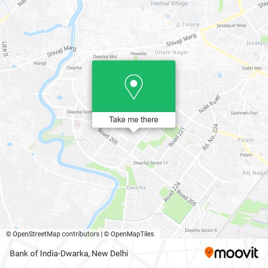 Bank of India-Dwarka map