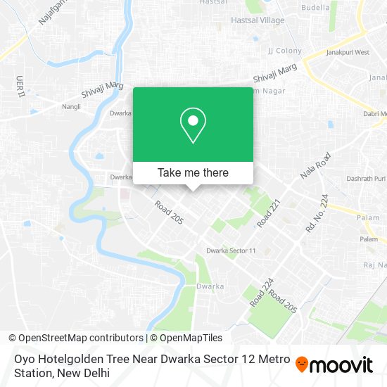 Oyo Hotelgolden Tree Near Dwarka Sector 12 Metro Station map