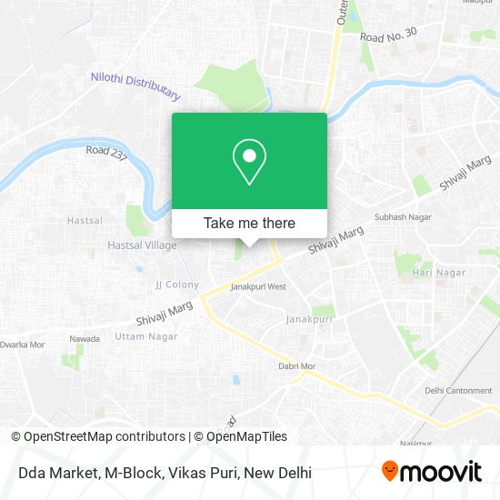 Dda Market, M-Block, Vikas Puri map