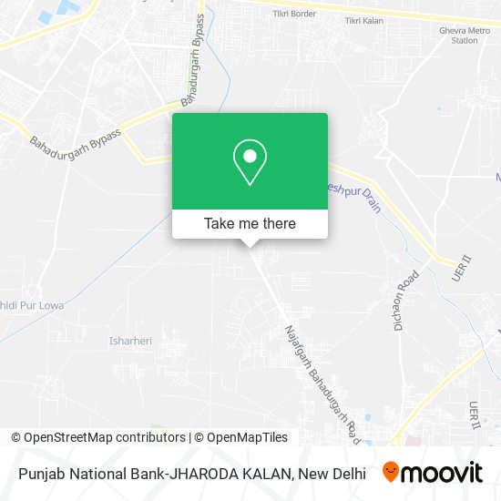 Punjab National Bank-JHARODA KALAN map