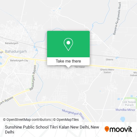 Sunshine Public School Tikri Kalan New Delhi map