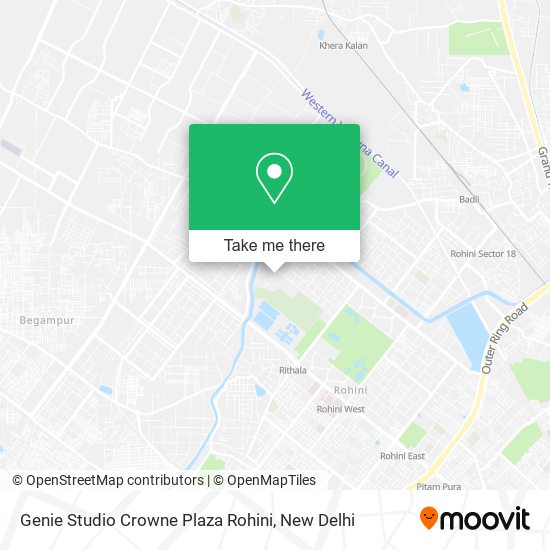 Genie Studio Crowne Plaza Rohini map