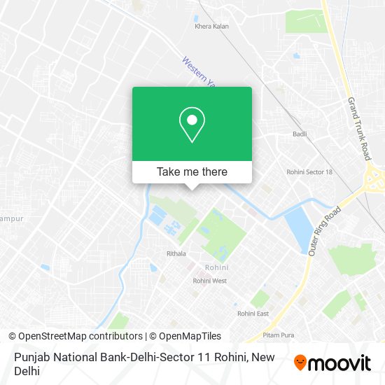 Punjab National Bank-Delhi-Sector 11 Rohini map