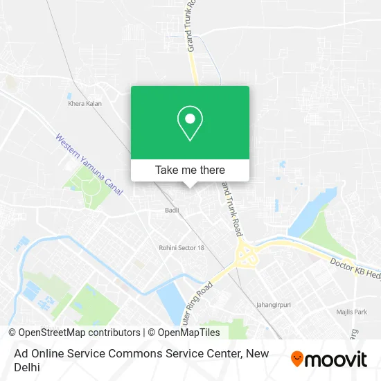 Ad Online Service Commons Service Center map